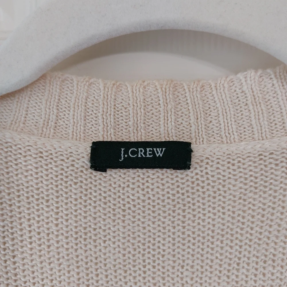 J. Crew Cream Short Sleeve Cardigan